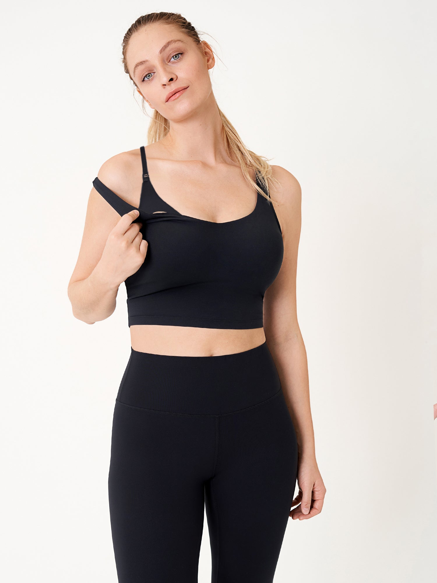 Natrelax® Nursing Crop Tank Top Black