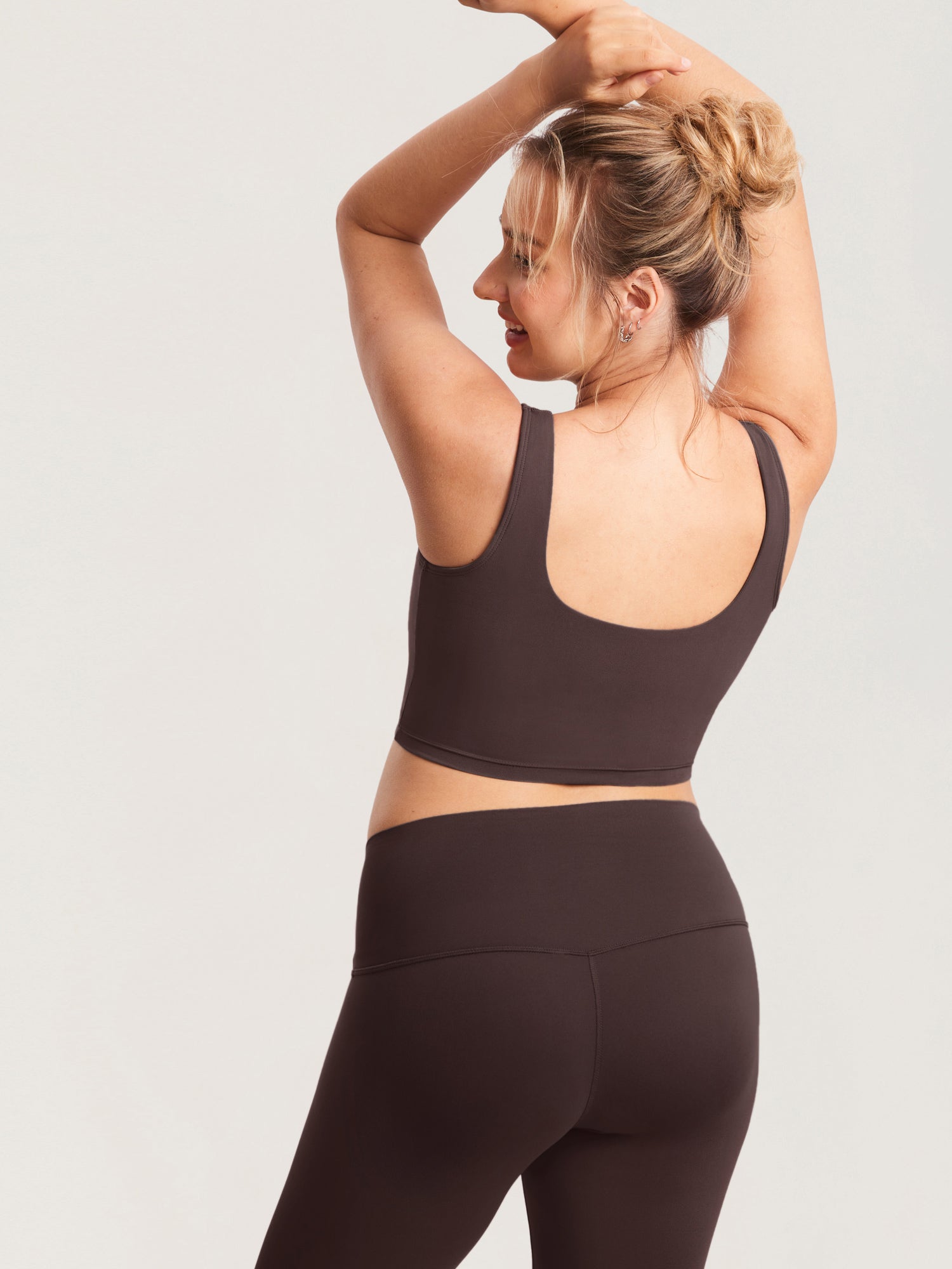 Natrelax® Nursing Crop Tank Top Hot Fudge Brown