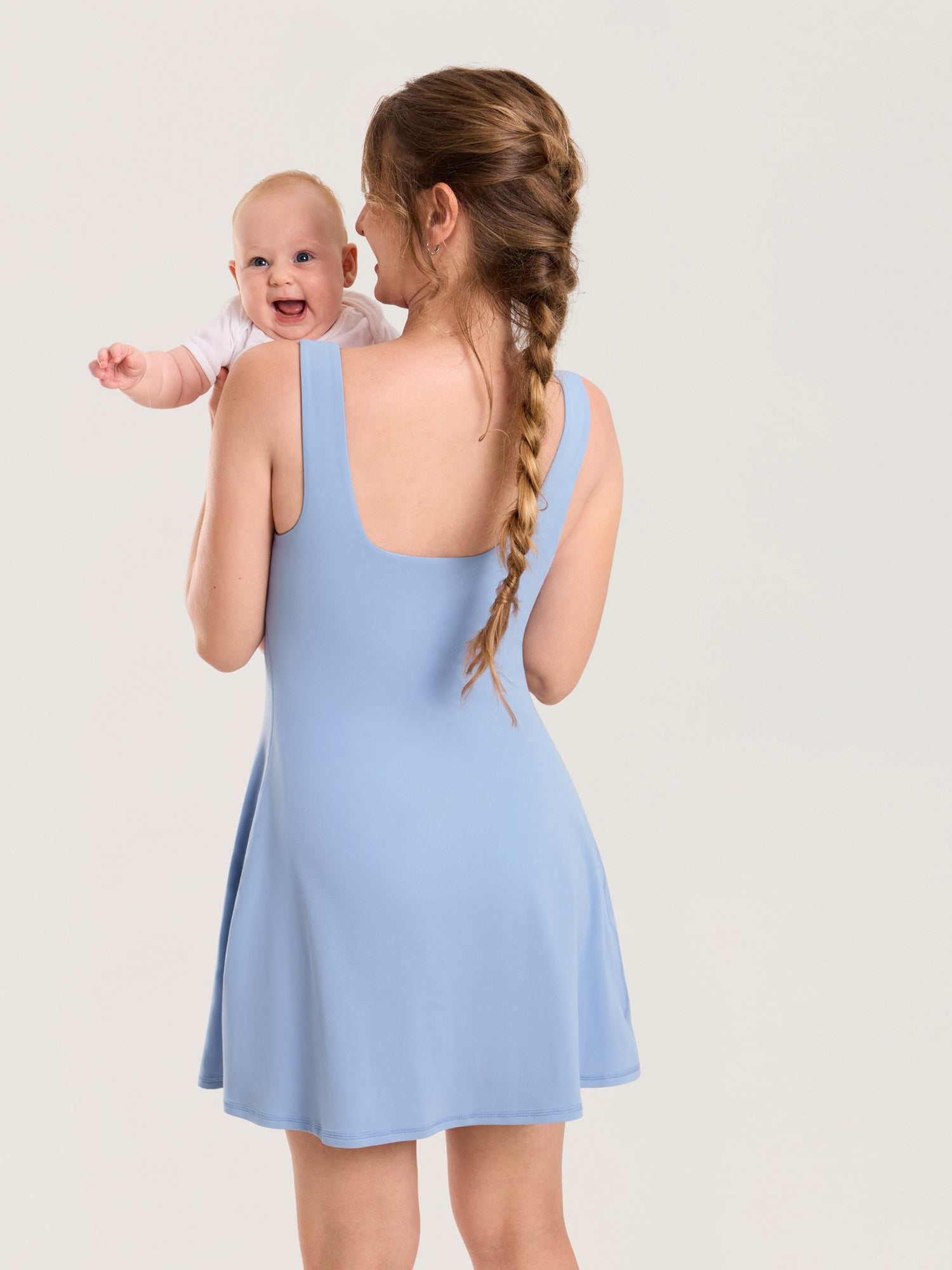 Natrelax® Maternity Mini Dress - Easy Peezy Moonlight Blue