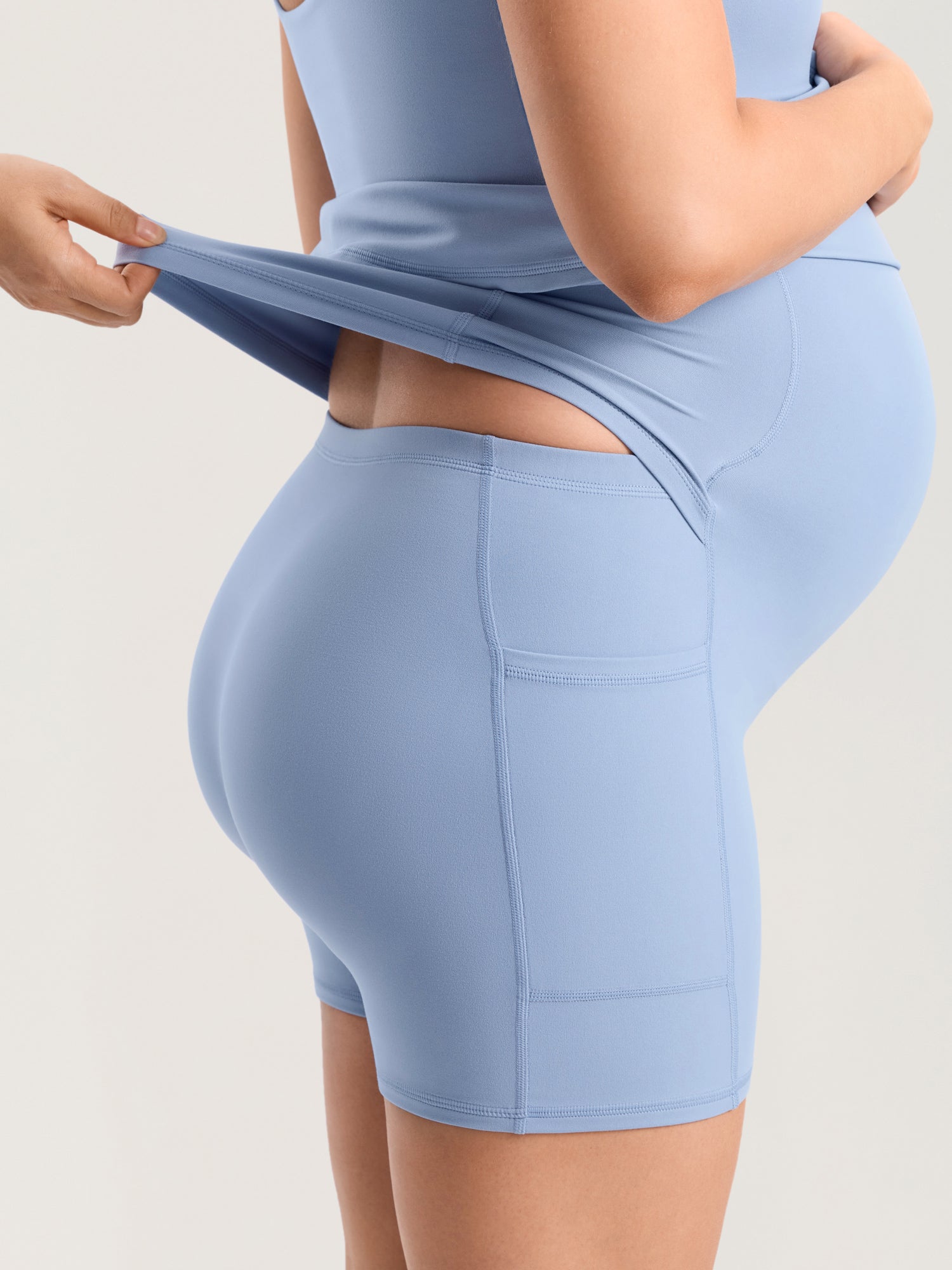 Natrelax® Maternity Mini Dress - Easy Peezy Moonlight Blue