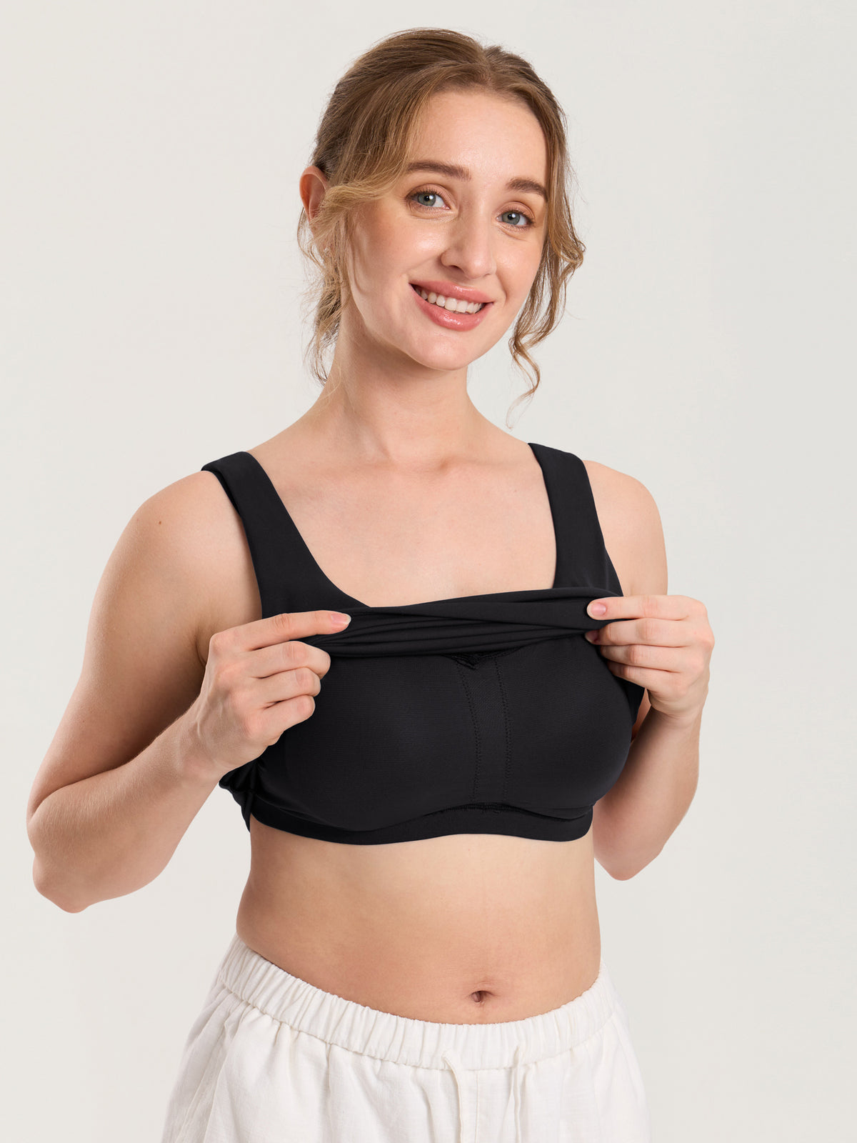 Natrelax® V Neck Nursing Tank Top Black