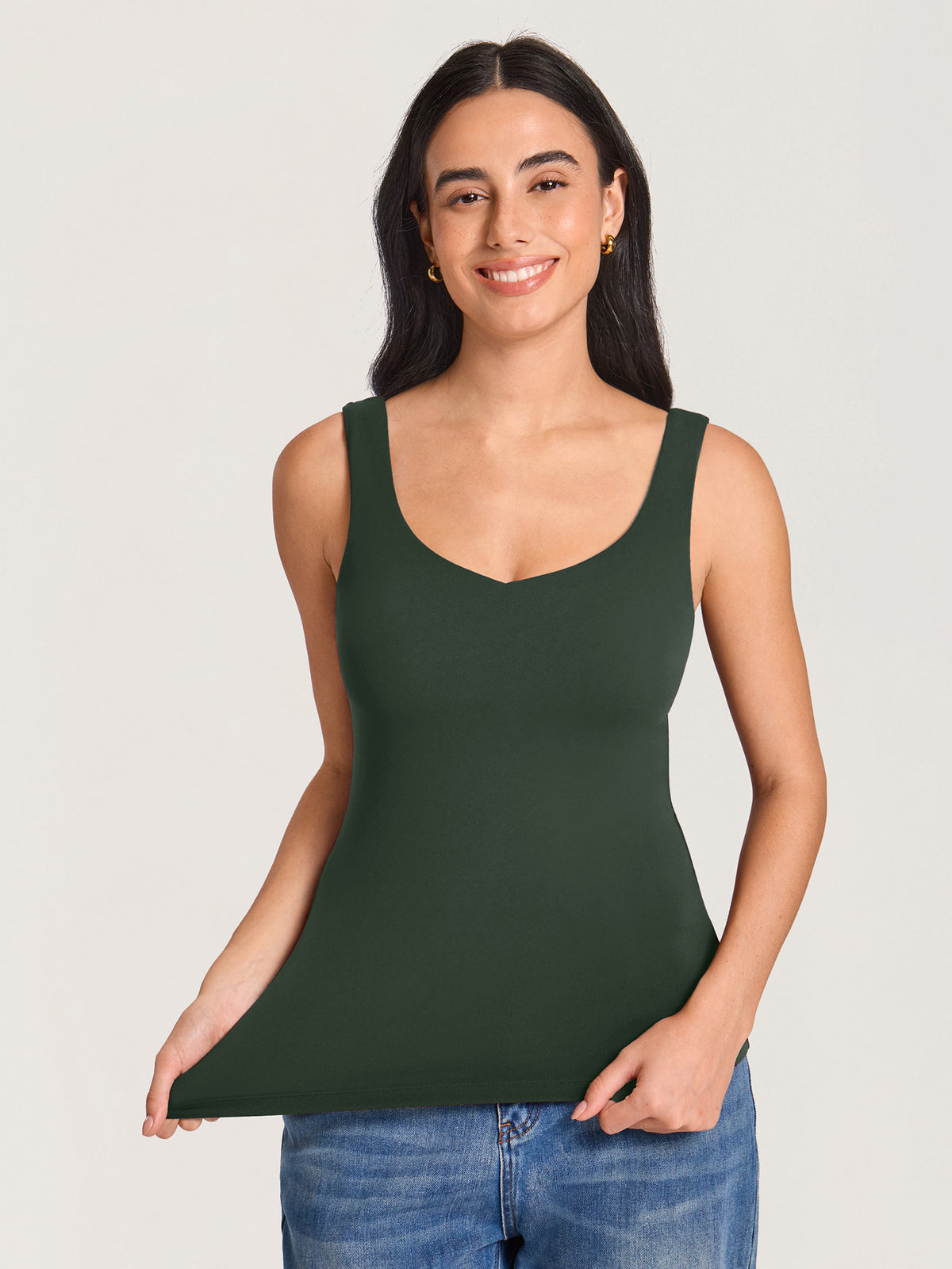 Natrelax® V Neck Nursing Tank Top Legend Green