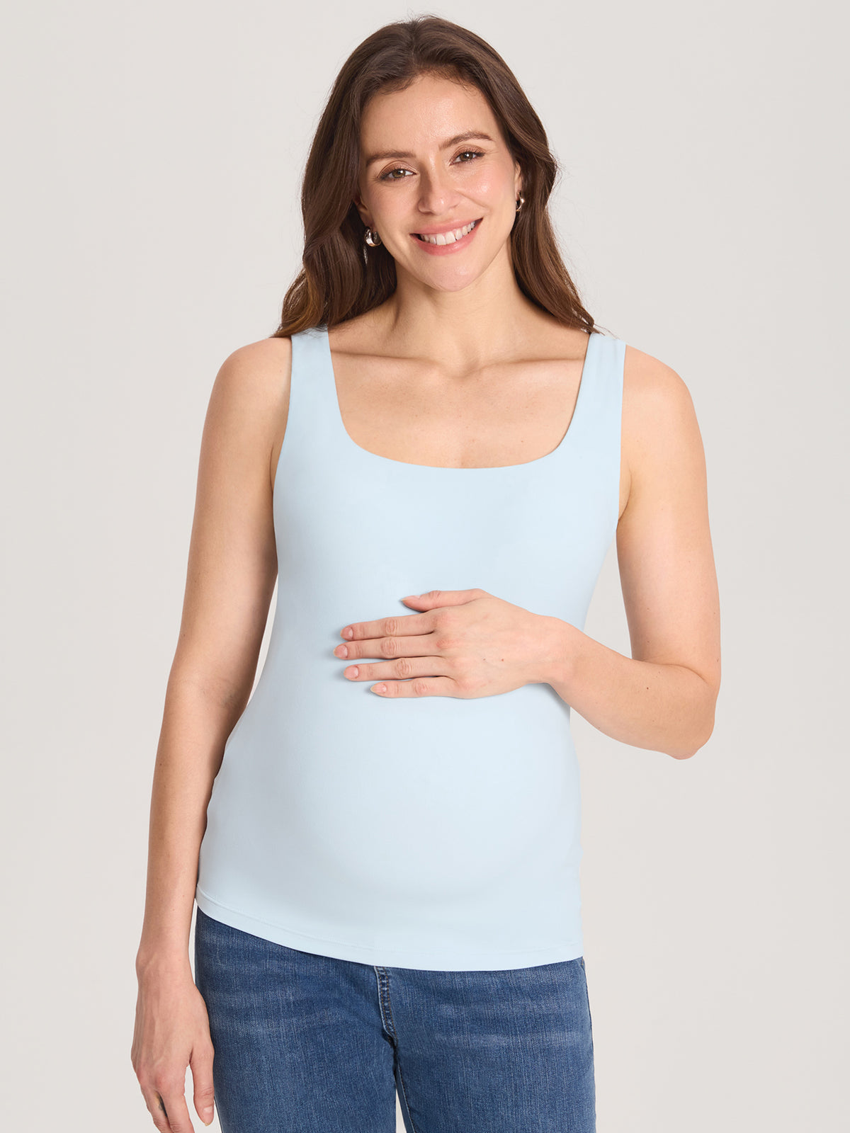 Airsofta Fixed Cup Maternity Tank Top ICE