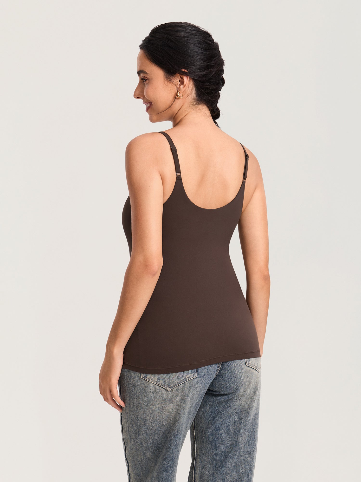 Airsofta Fixed Cup Nursing Cami Tank Clay Brown