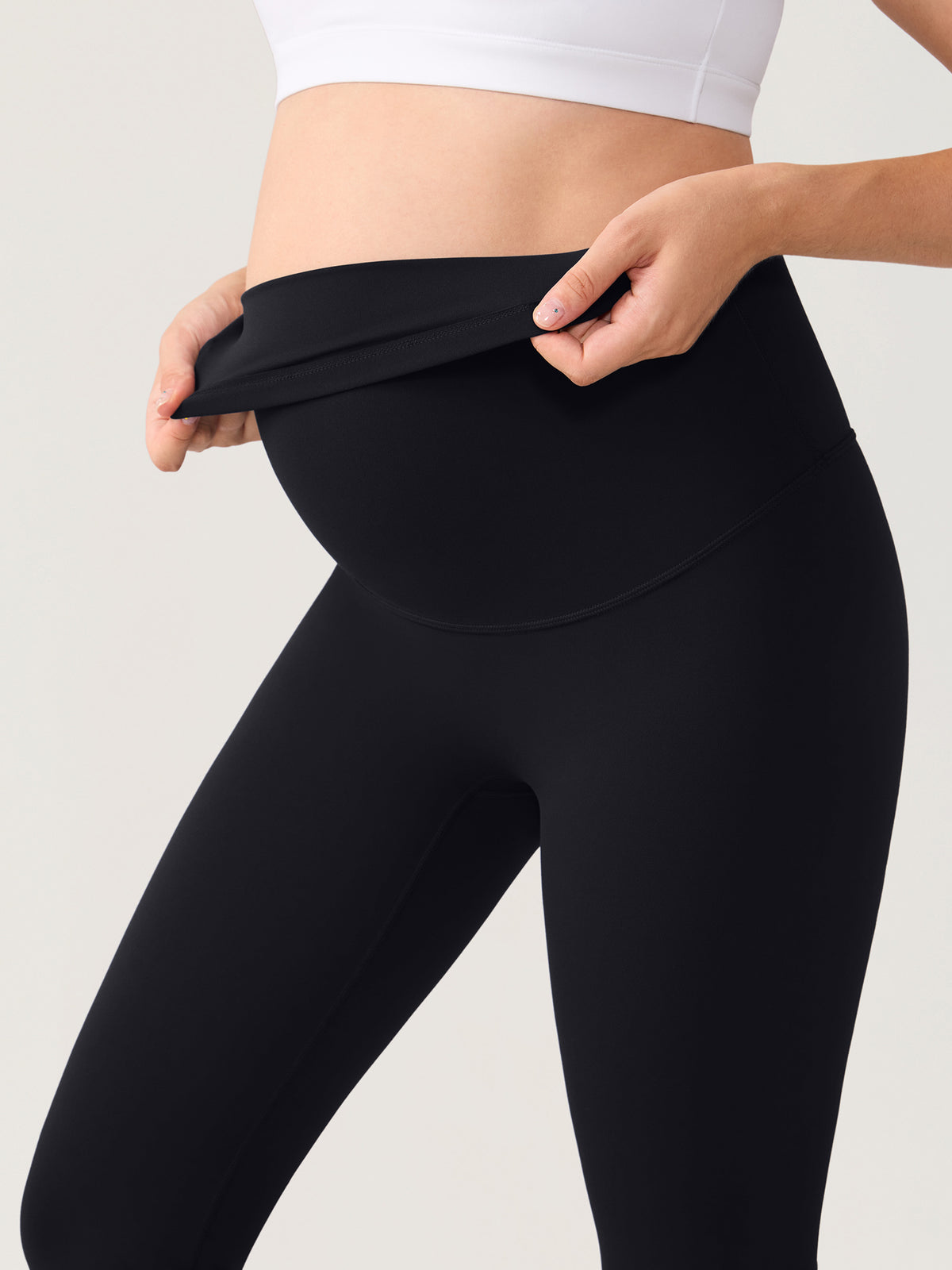 Natrelax® No Front Seam Maternity Flare Leggings 33.5" Black