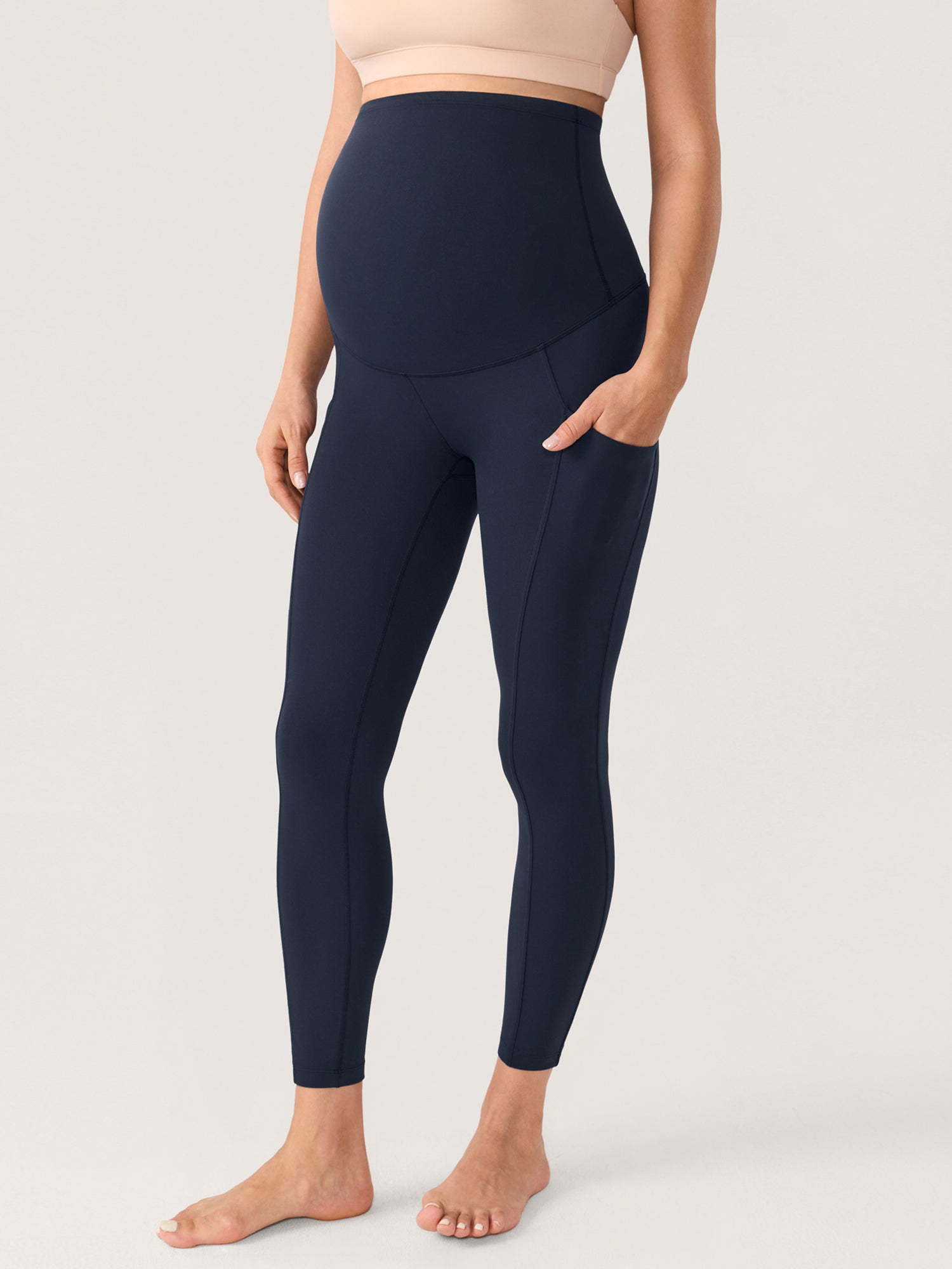 Natrelax® Maternity Leggings with Pockets 25" Twilight Blue