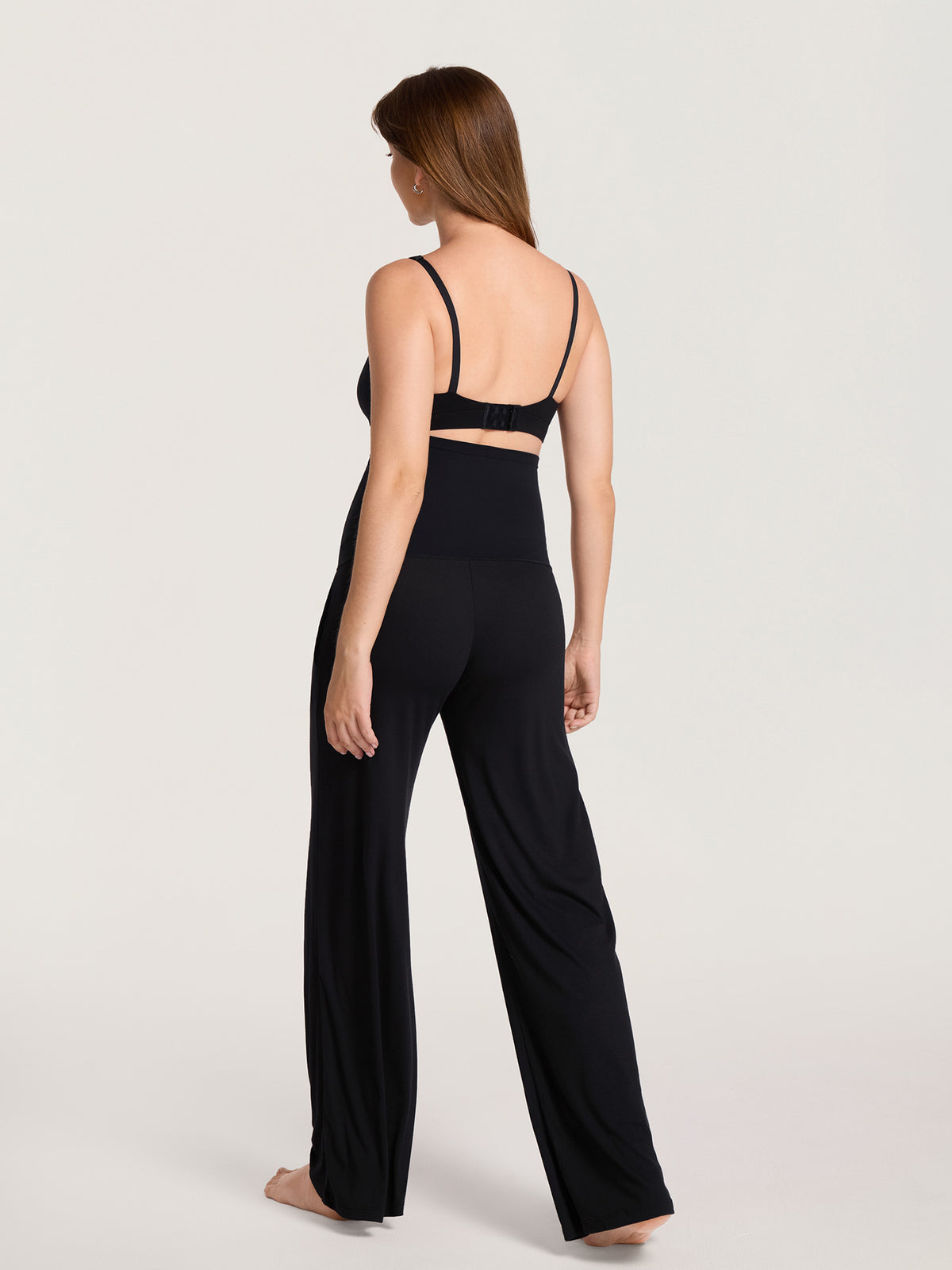 Cotton Rib Maternity Lounge Pants 30" Black
