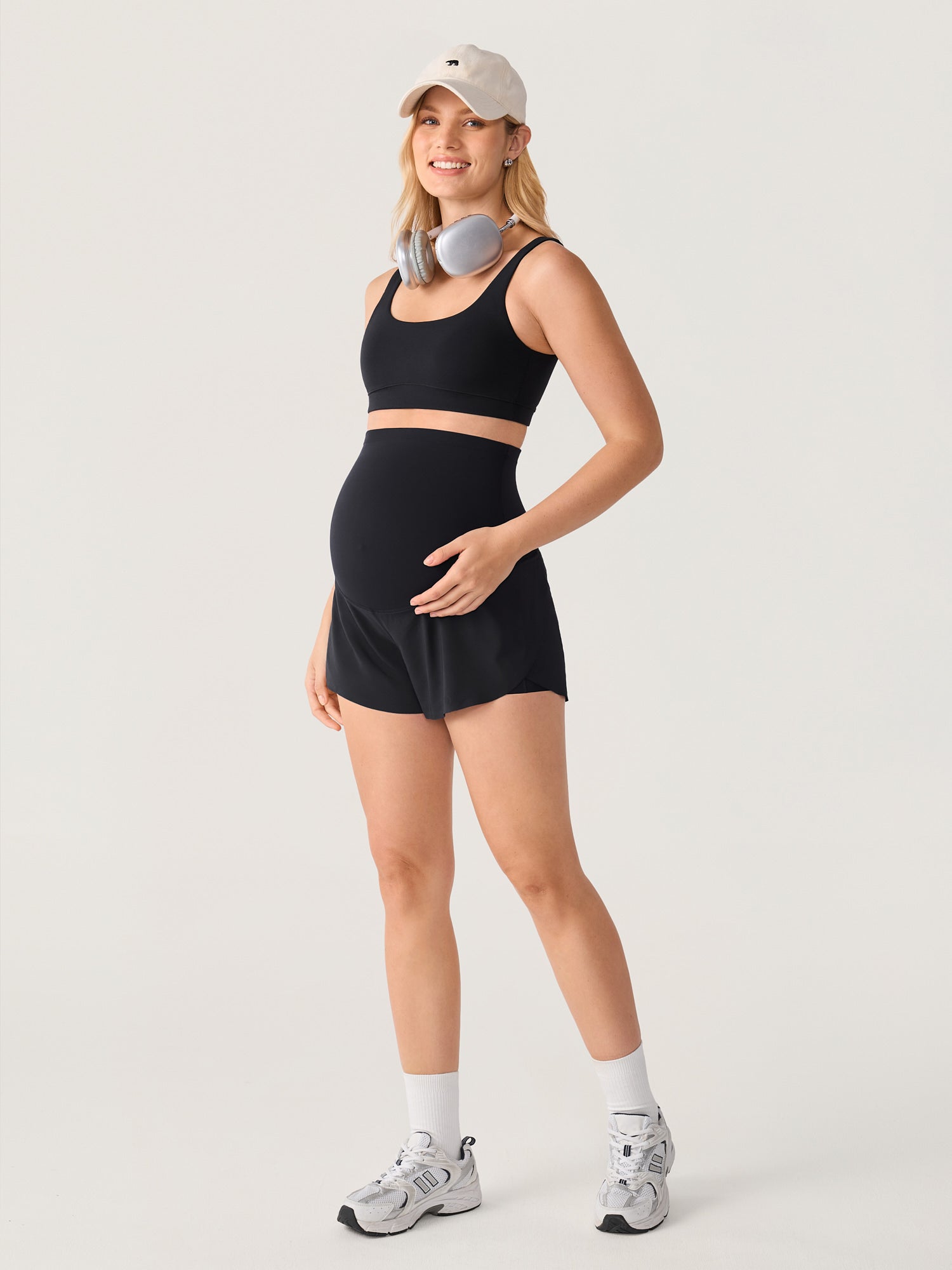 Bloomove™ Maternity Dolphin Shorts - with Inner Pockets Black