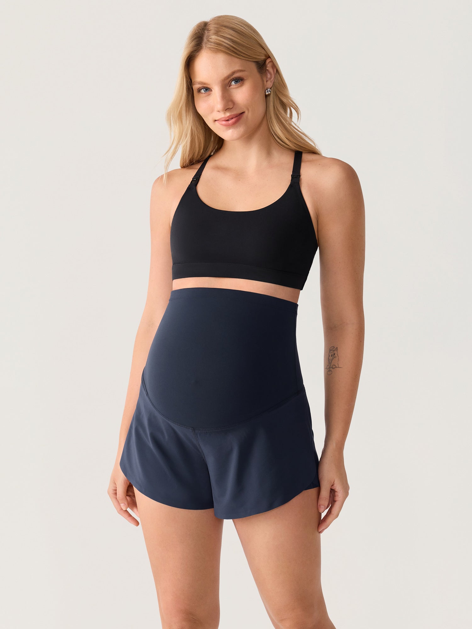 Bloomove™ Maternity Dolphin Shorts - with Inner Pockets Twilight Blue