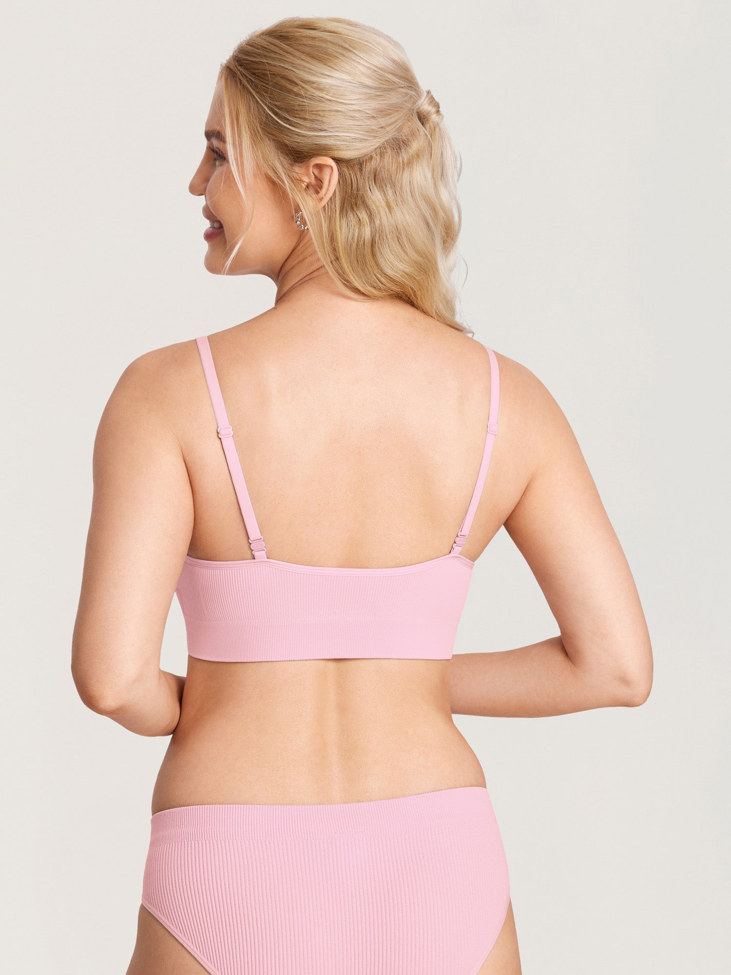 Ribbed Scoop Nursing Bralette Sweet Pink