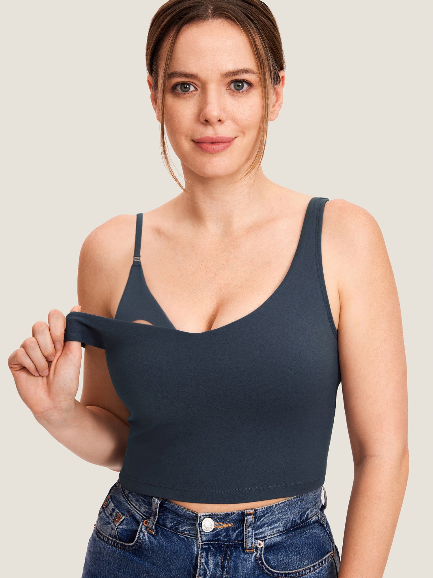 Natrelax® Nursing Crop Tank Top Twilight Blue