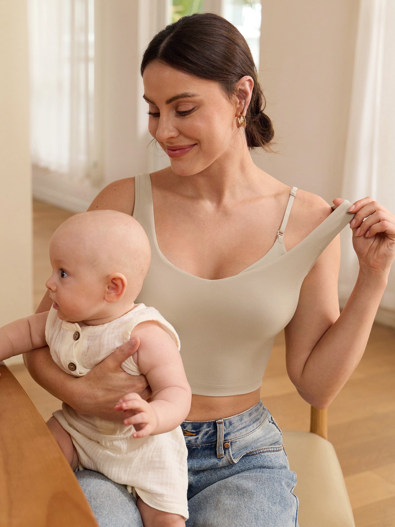 Natrelax® Nursing Crop Tank Top Mojave Tan
