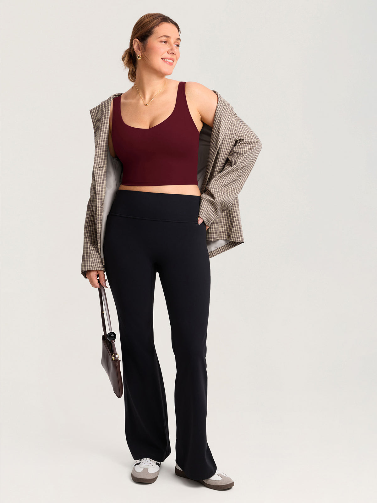 Natrelax® Nursing Crop Tank Top Red Merlot