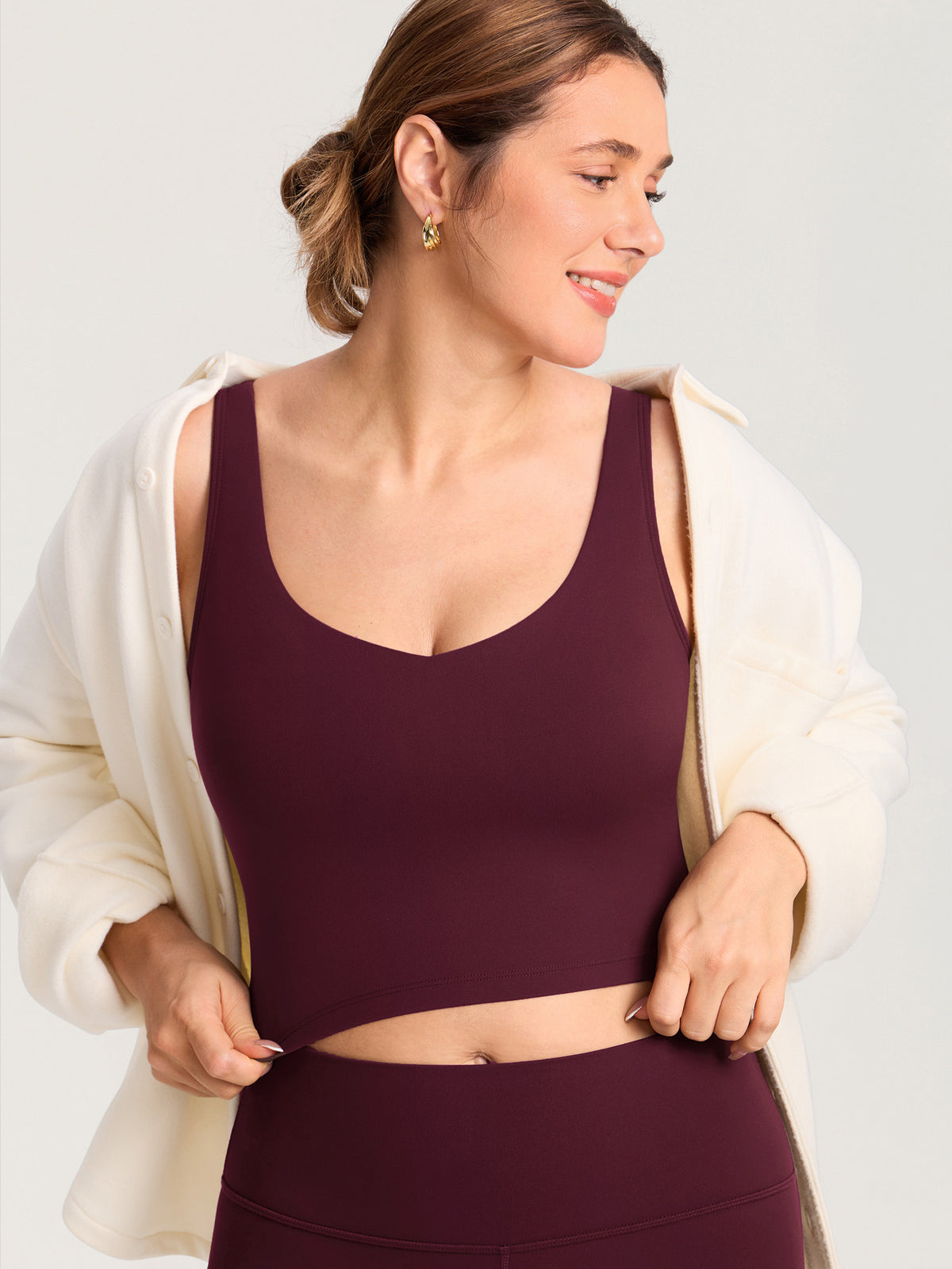 Natrelax® Nursing Crop Tank Top Ripe Plum