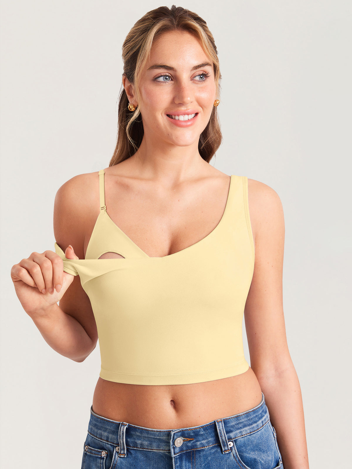 Natrelax® Nursing Crop Tank Top Butter