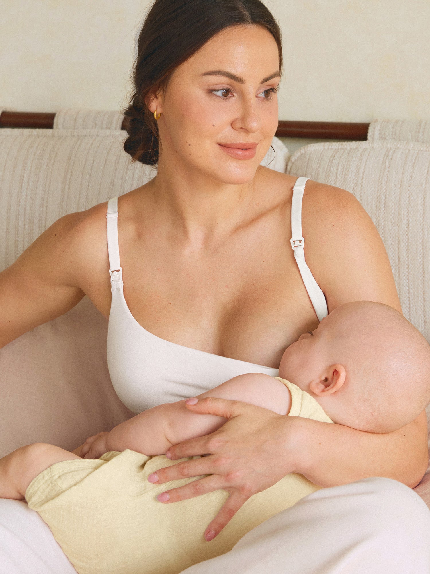 Cotton Scoop Neck Nursing Bralette