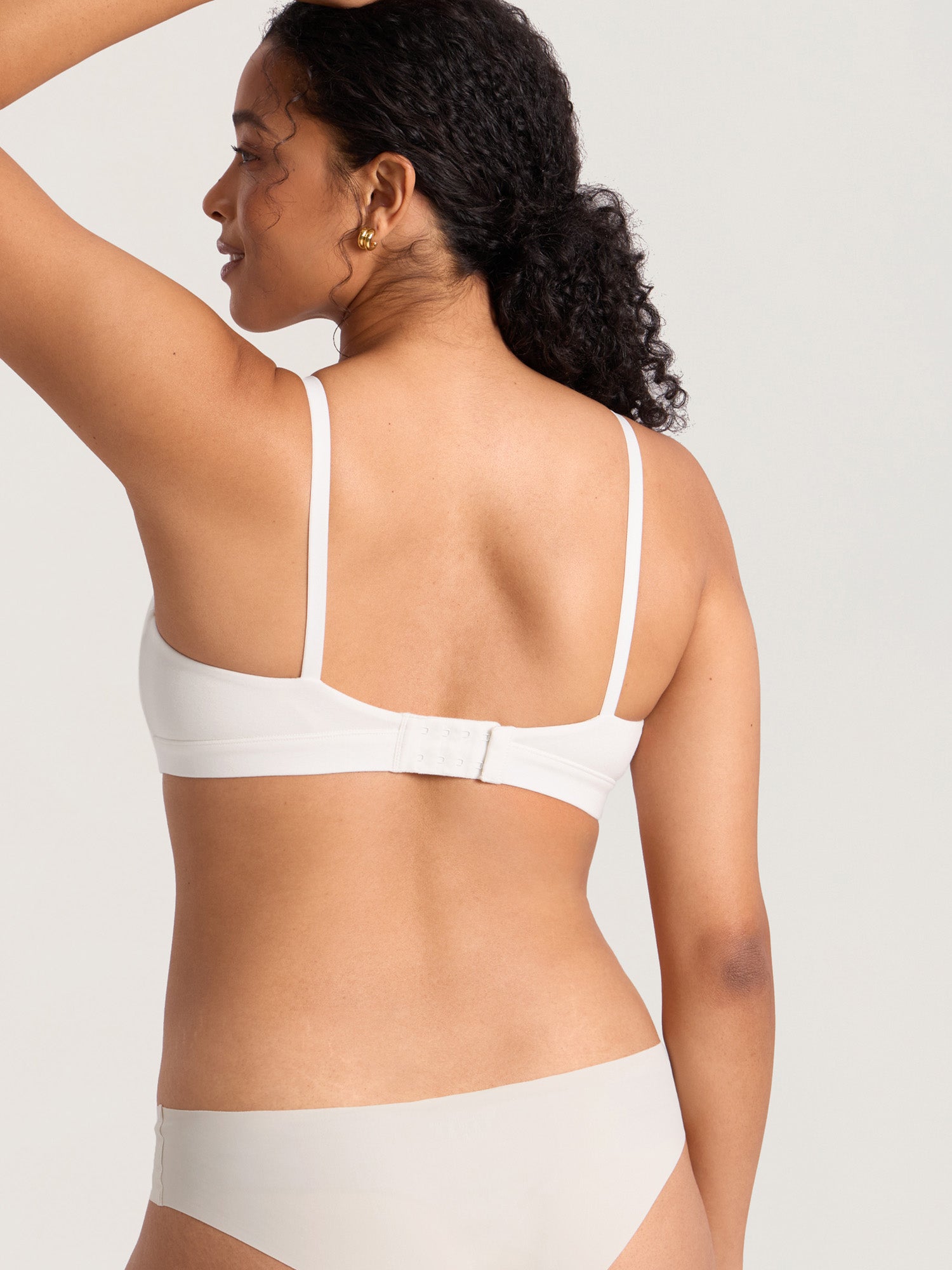 Cotton Scoop Neck Nursing Bralette Iceland White