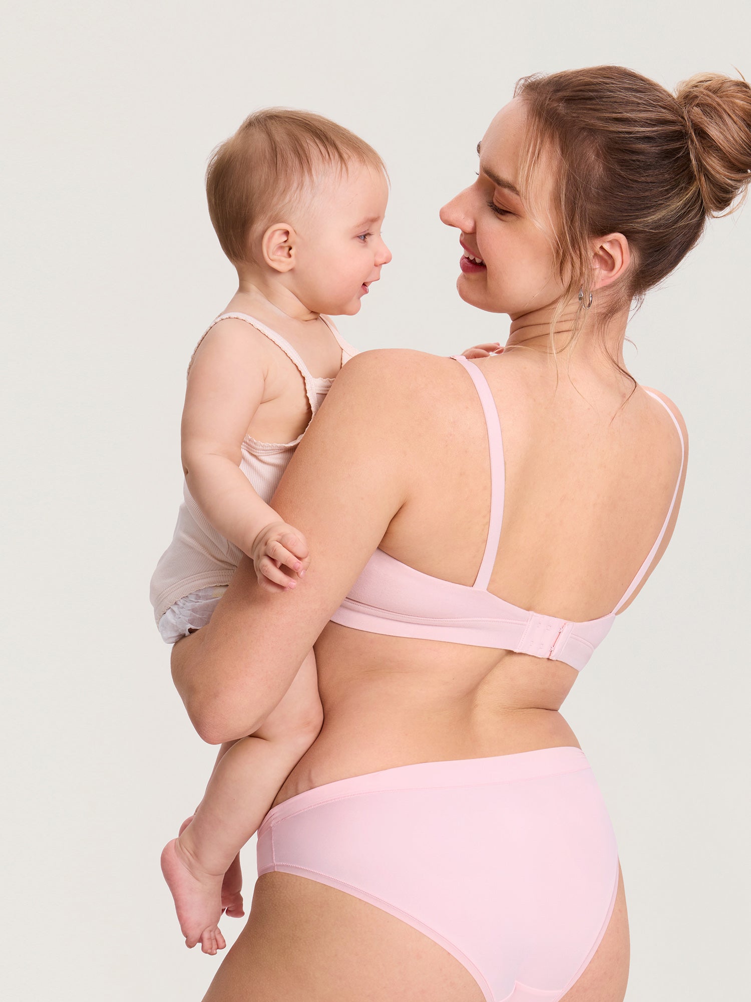 Cotton Scoop Neck Nursing Bralette Strawberry Pink