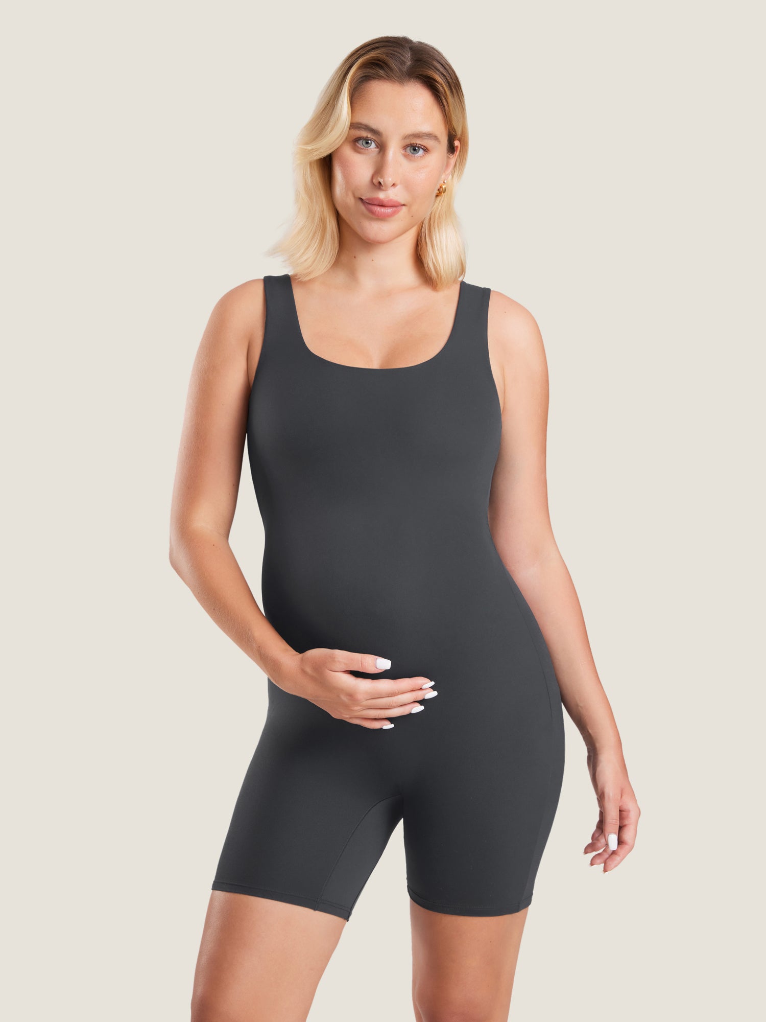 Natrelax® Maternity Romper Mysterious Grey