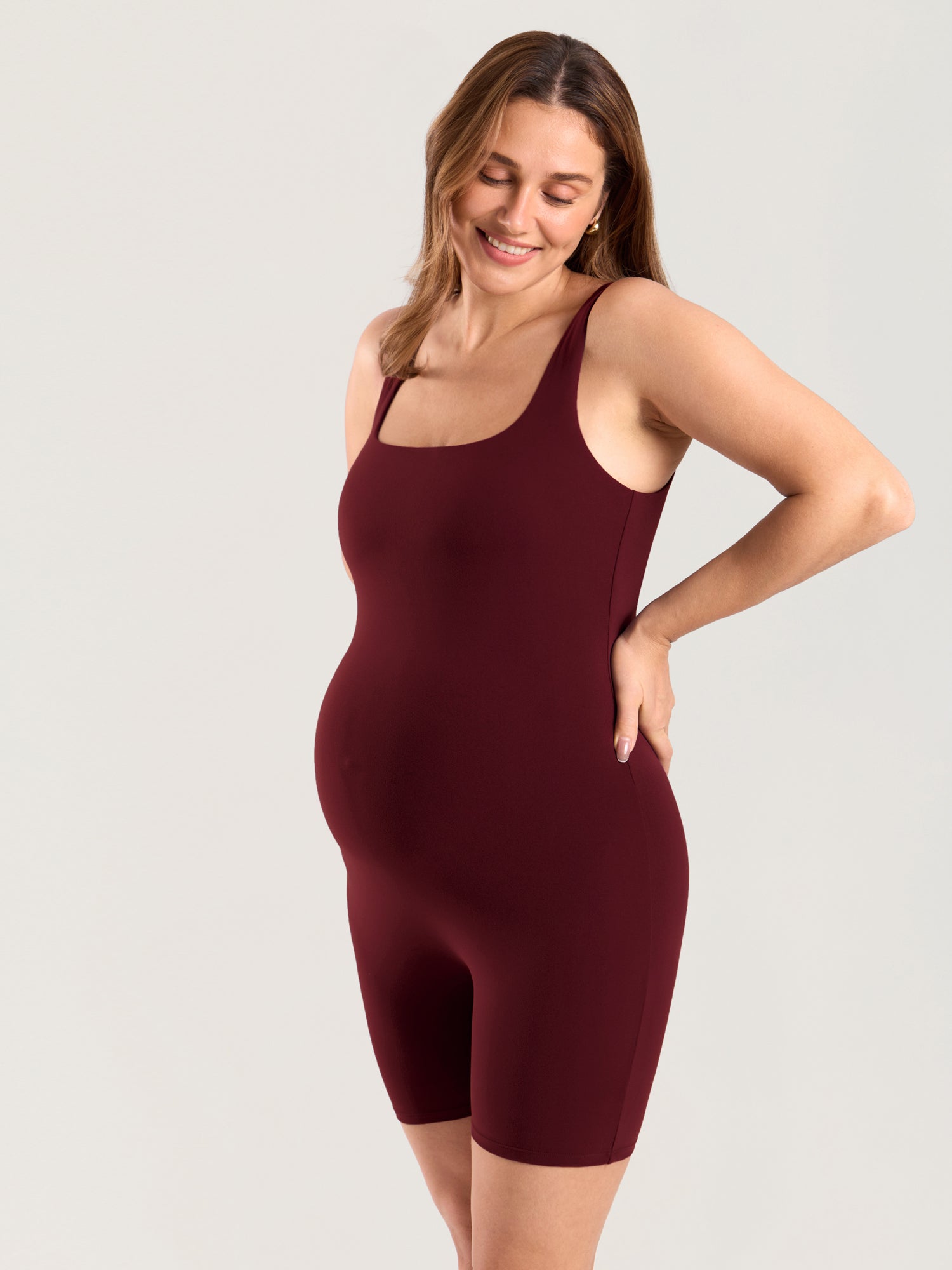 Natrelax® Maternity Romper Red Merlot