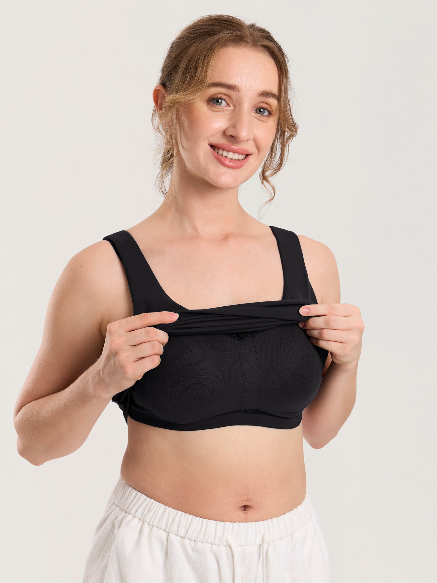 Natrelax® V Neck Nursing Tank Top Black