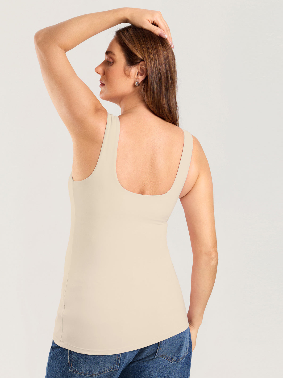 Natrelax® V Neck Nursing Tank Top Mojave Tan