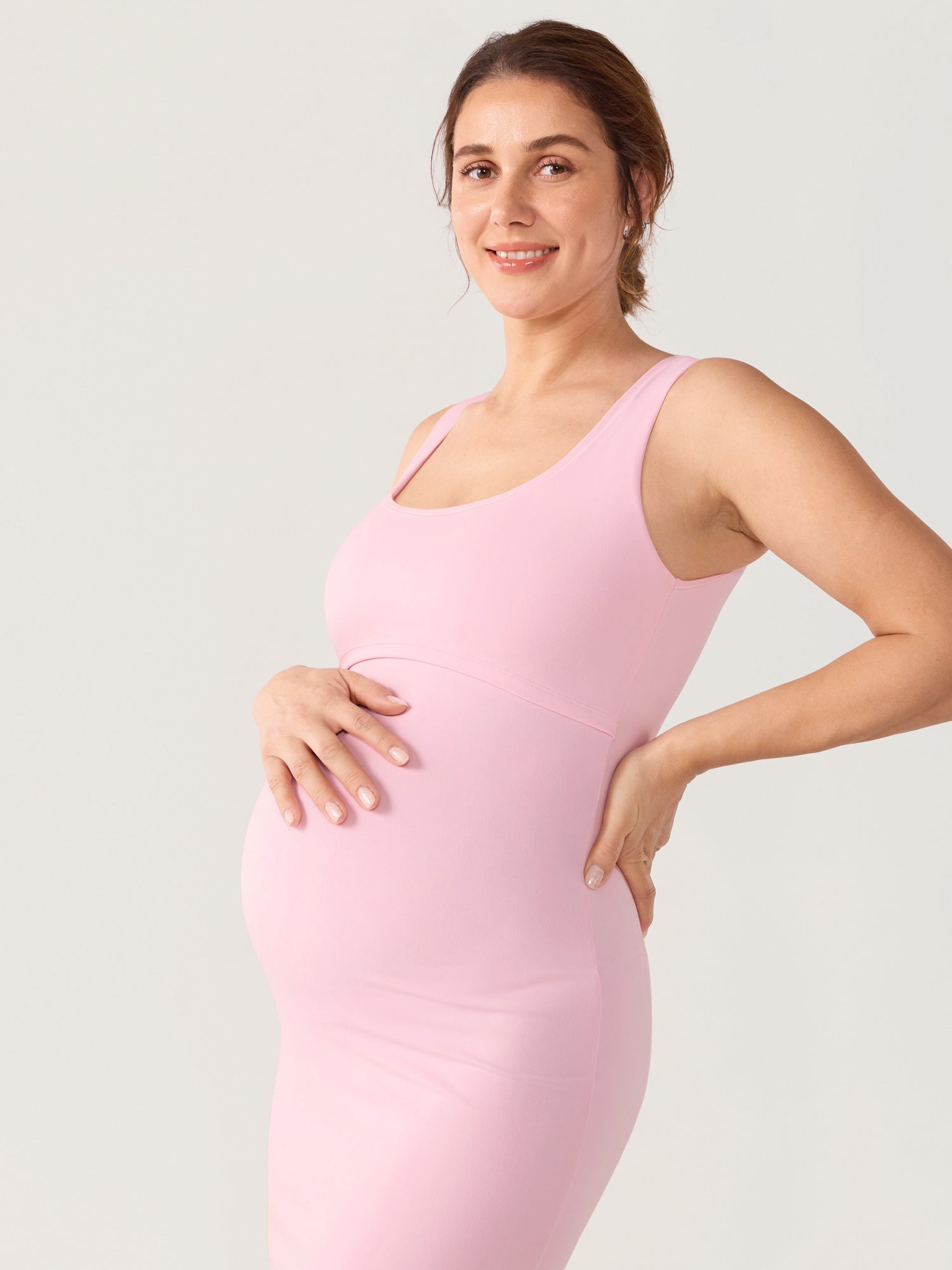 Natrelax® Hidden Crossover Babycon Maxi Dress Sweet Pink