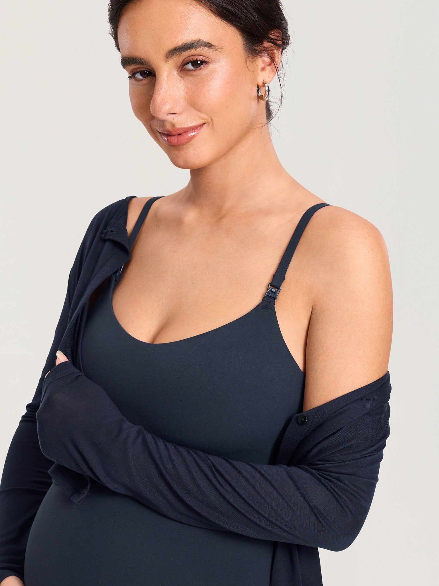 Airsofta Fixed Cup Nursing Cami Tank Twilight Blue