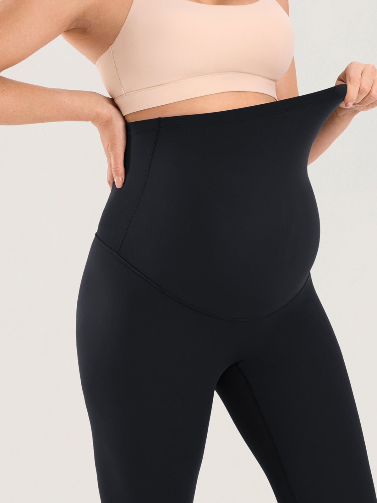 Natrelax® No Front Seam Maternity Leggings 25" Black