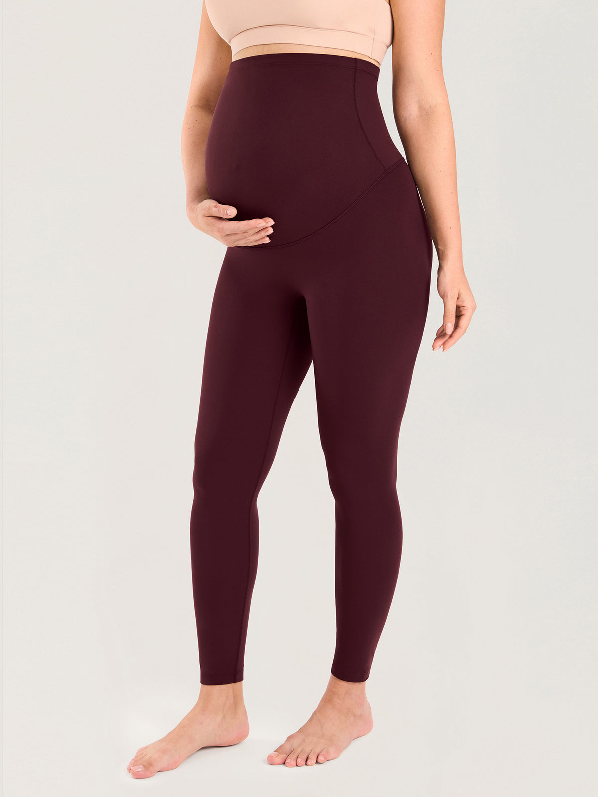 Natrelax® No Front Seam Maternity Leggings 25" Ripe Plum