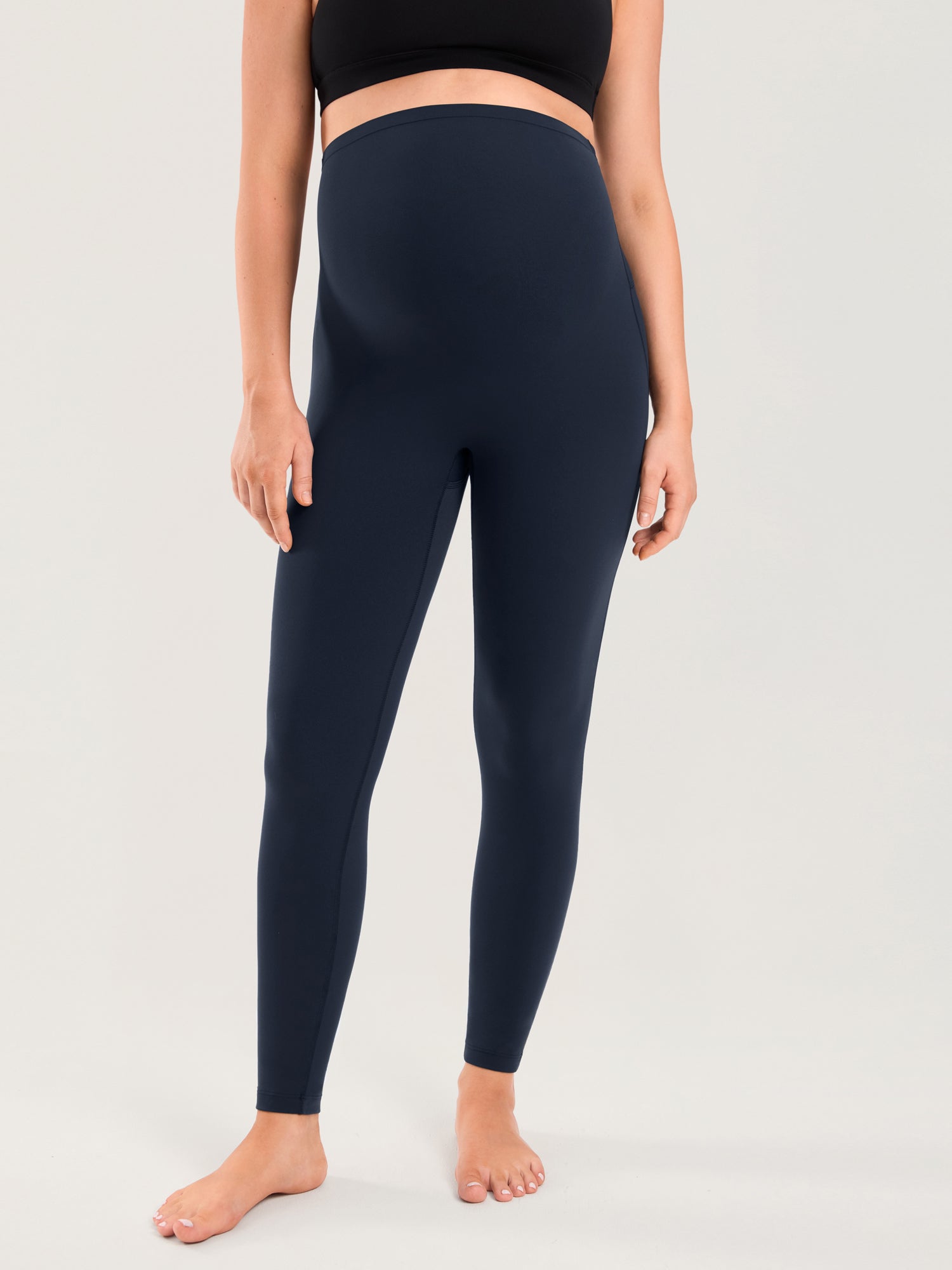 Natrelax® Seamless-Front Maternity Leggings 25" Twilight Blue