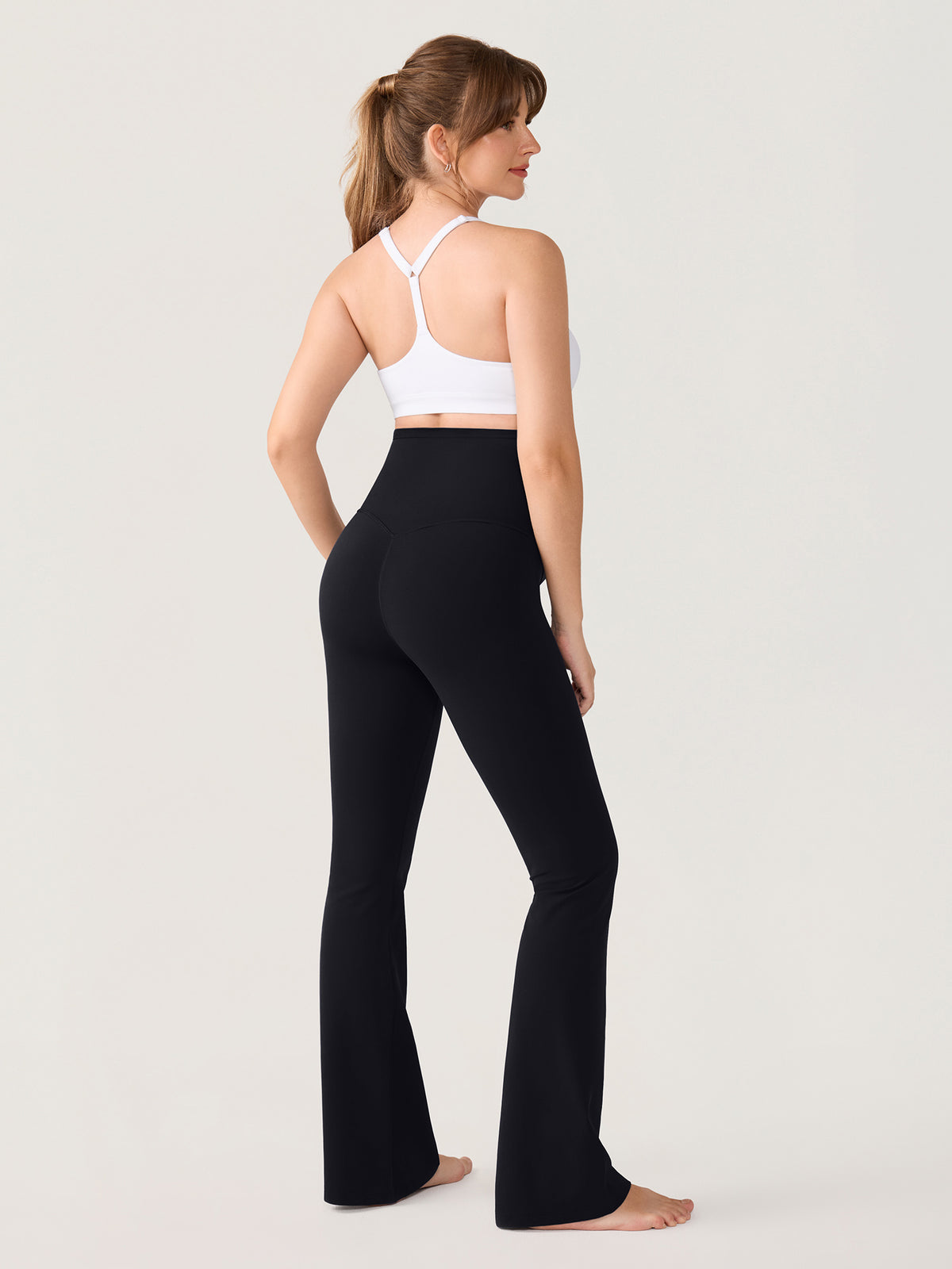 Natrelax® No Front Seam Maternity Flare Leggings 33.5" Black