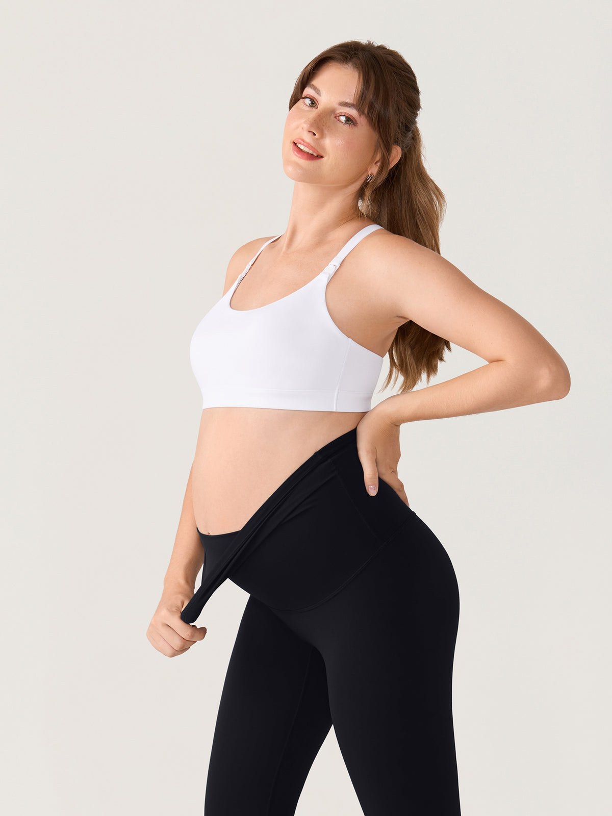 Natrelax® No Front Seam Maternity Flare Leggings 33.5" Black