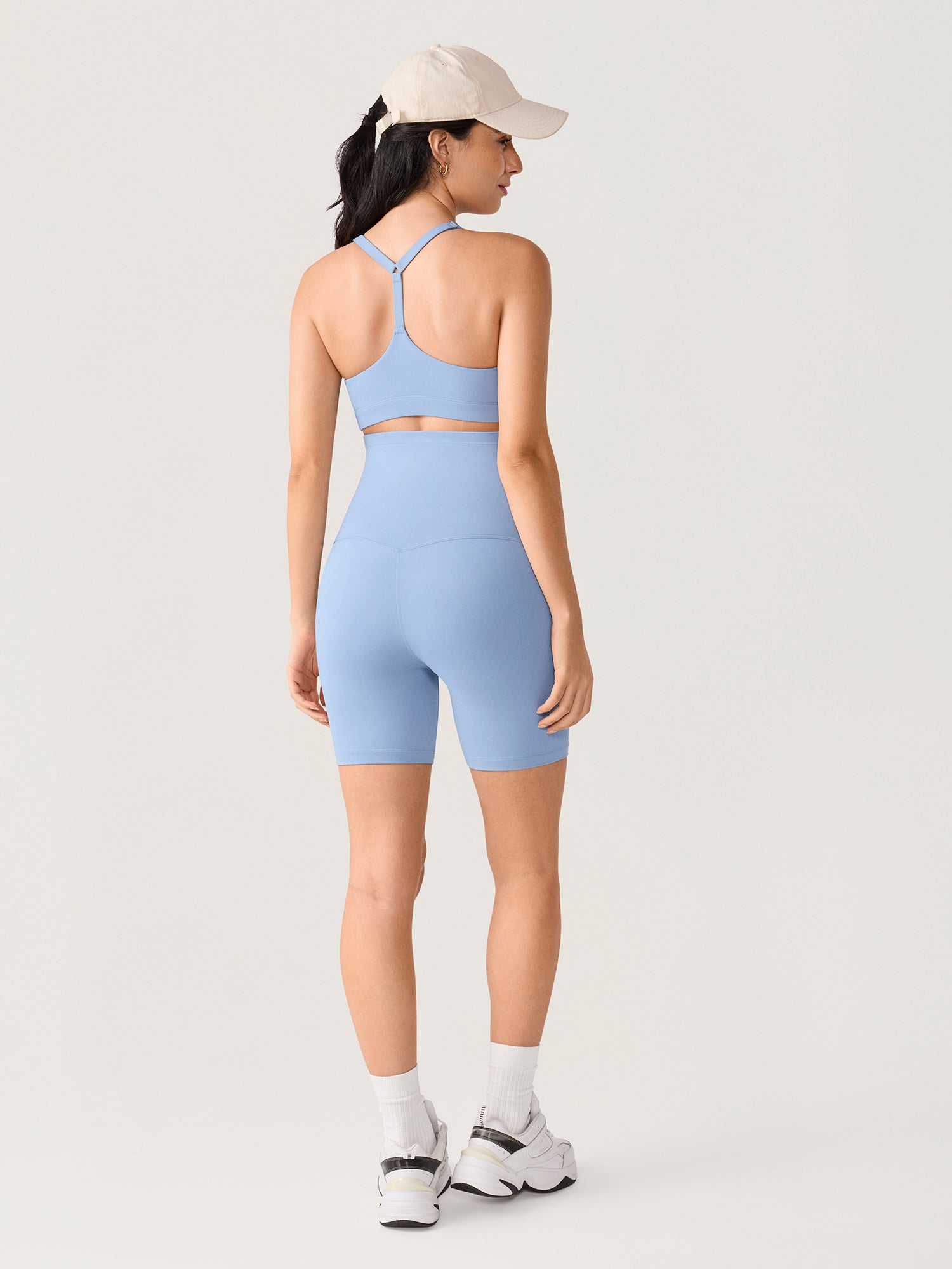 Natrelax® No Front Seam Maternity Shorts 6" Moonlight Blue