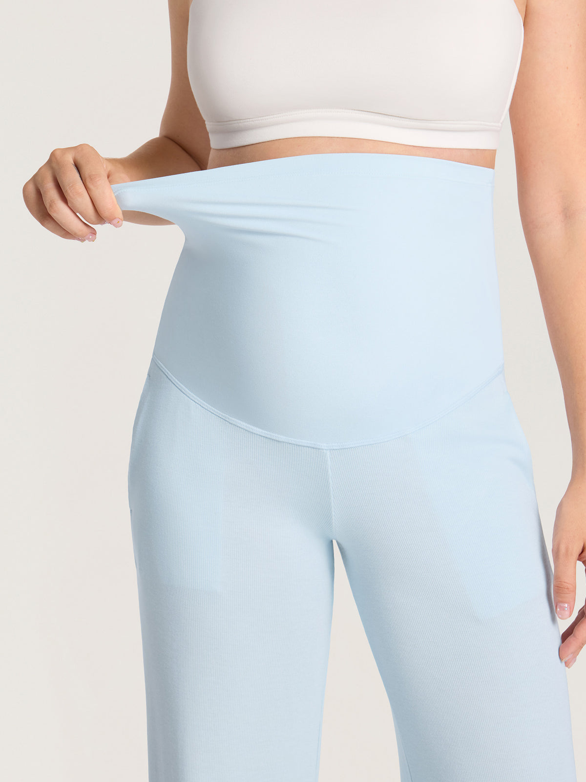 Cotton Rib Maternity Lounge Pants 30" ICE