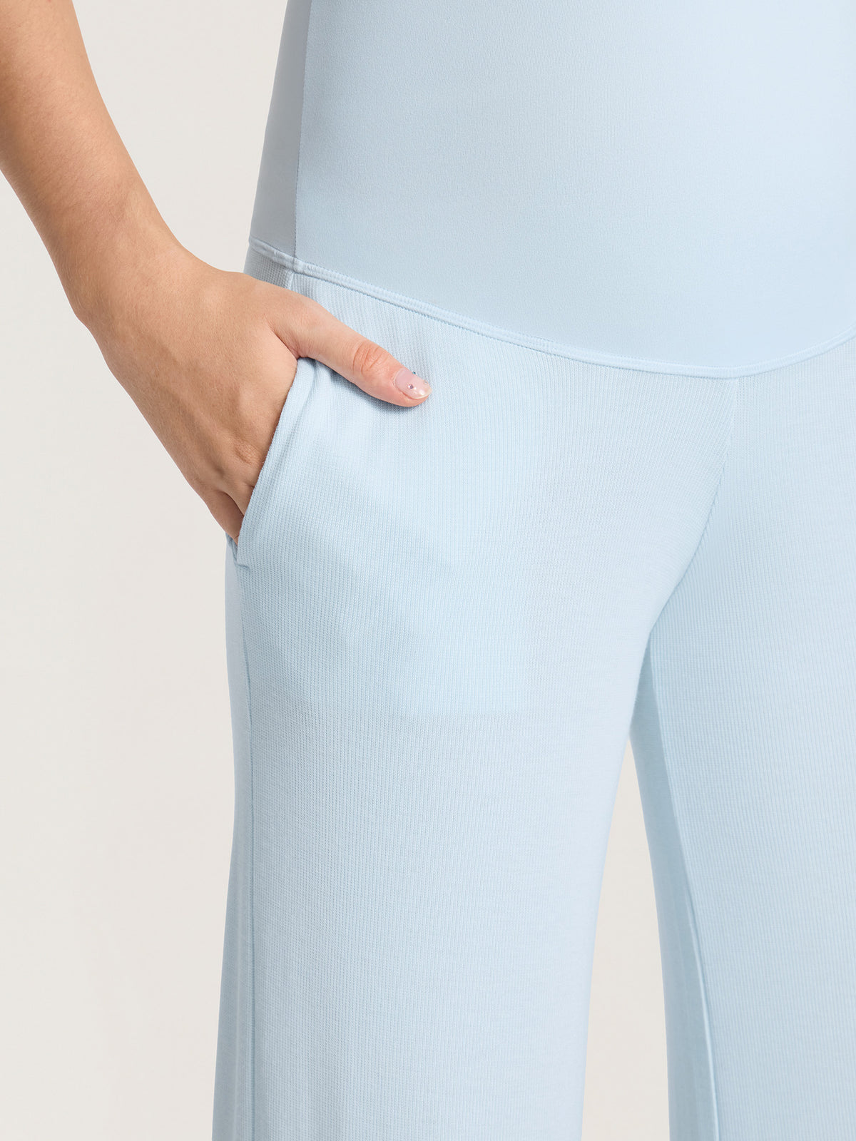 Cotton Rib Maternity Lounge Pants 30" ICE