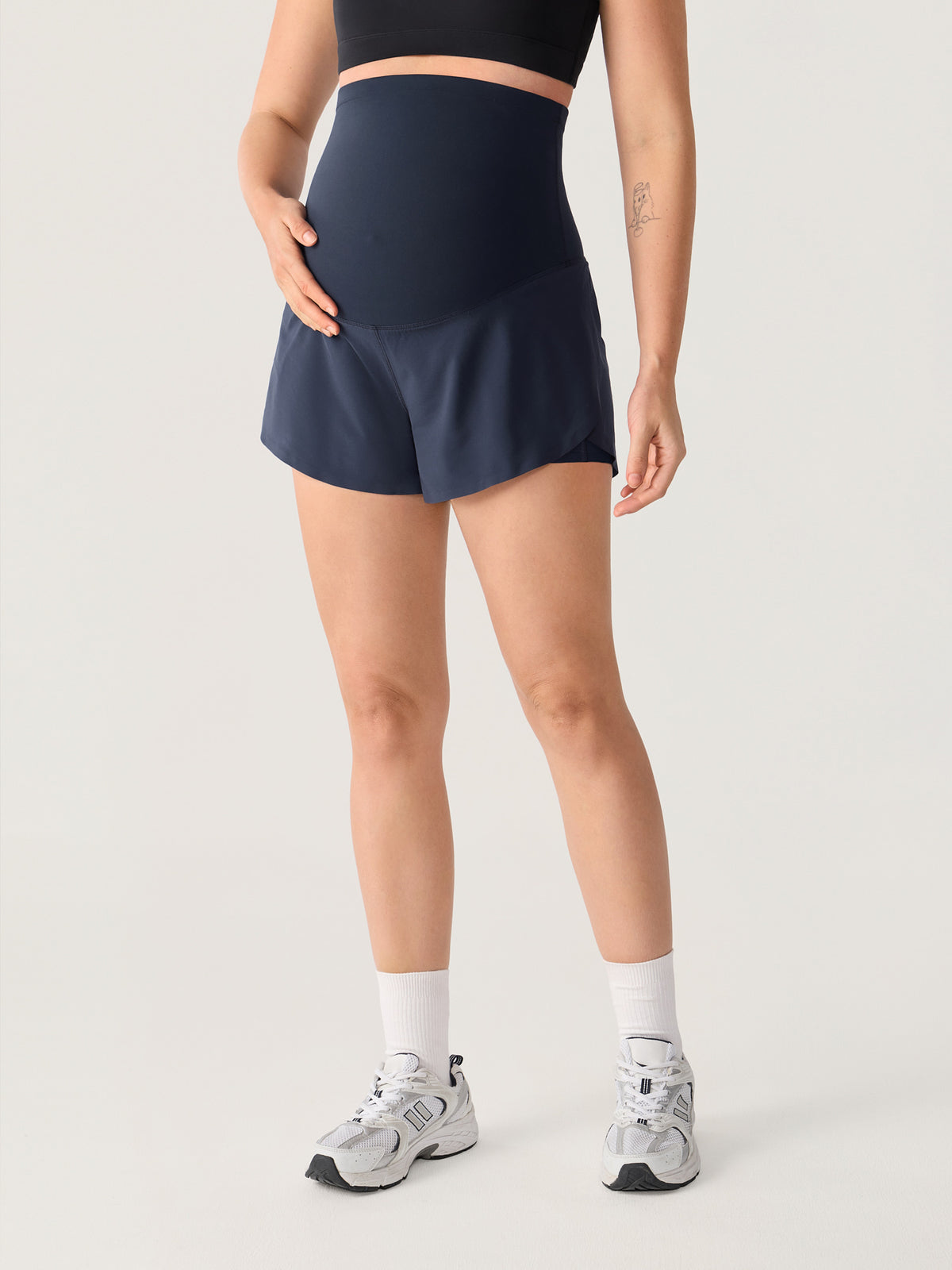 Bloomove™ Maternity Dolphin Shorts - with Inner Pockets Twilight Blue