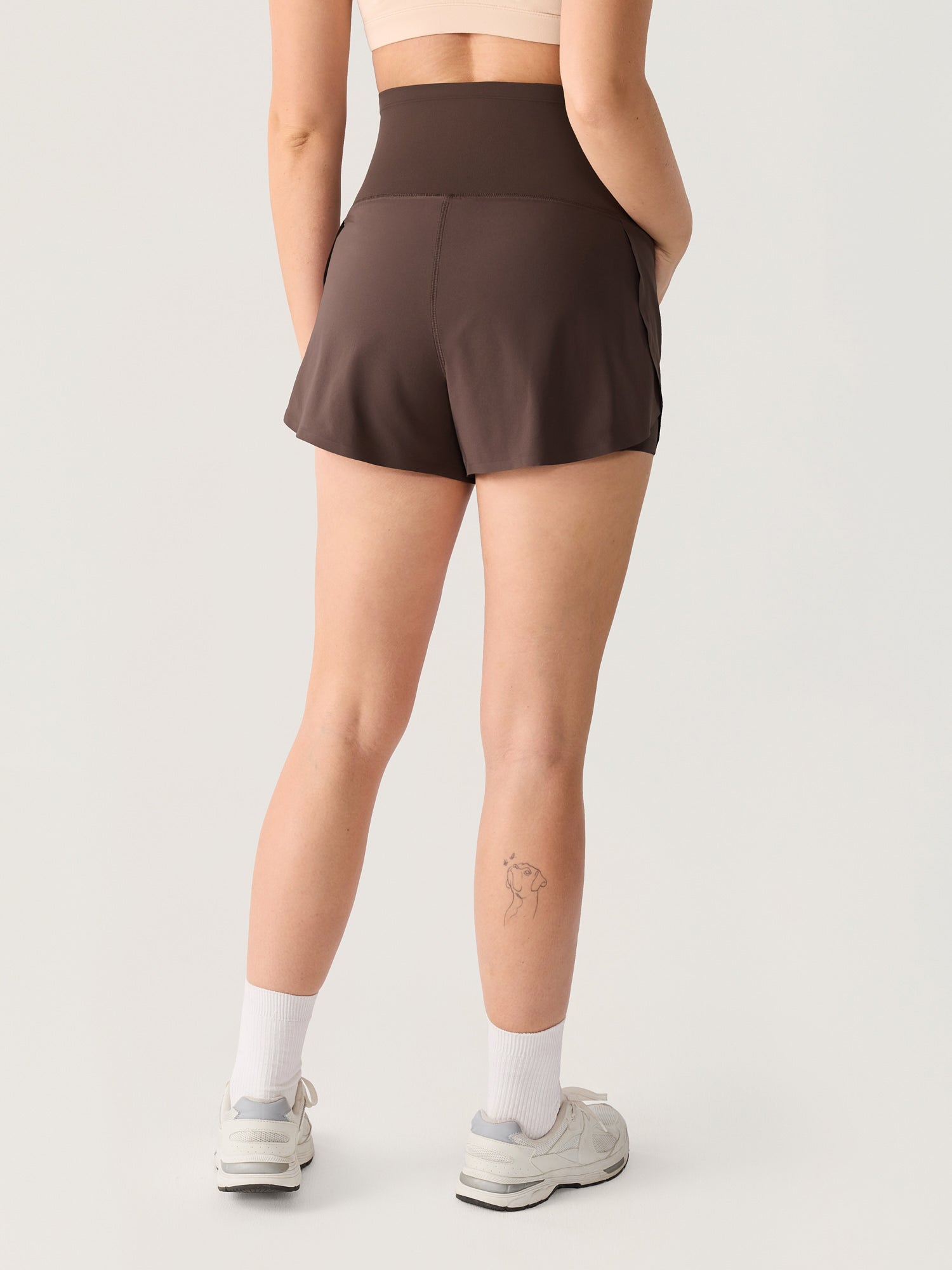 Bloomove™ Maternity Dolphin Shorts - with Inner Pockets Clay Brown
