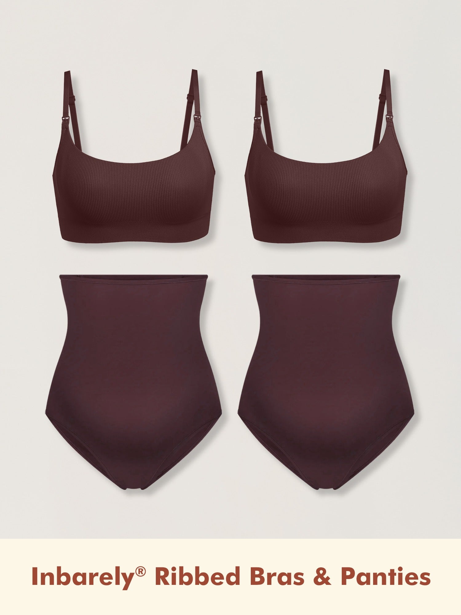 Ribbed Scoop Nursing Bralette & Panties